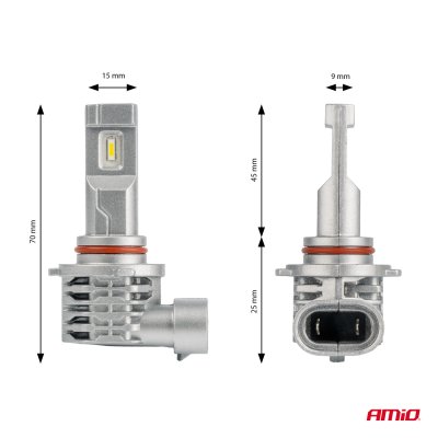 LED-forlygter X1-serie HB4 9006 AMiO-02969