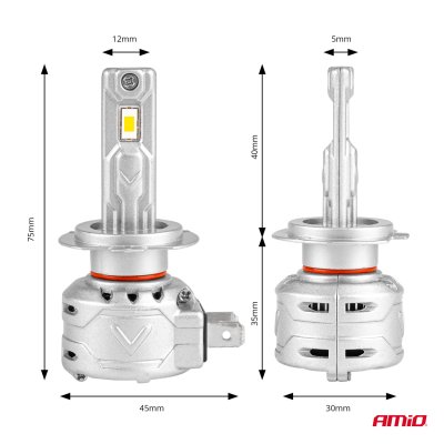 LED Hovedlys X2 Serie H7 AMiO-02973