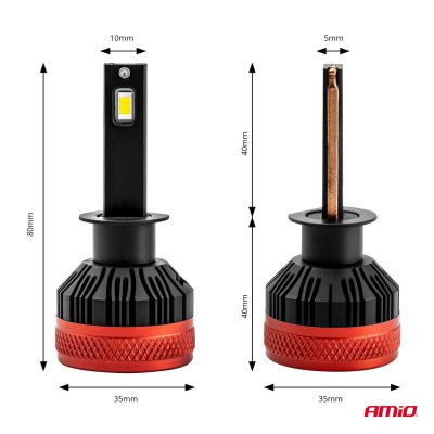 LED Forlygter X3 Serien H1 AMiO-02977