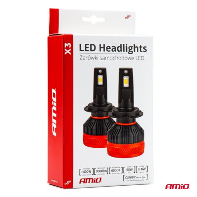 LED Forlygter X3 Serie H3 AMiO-02978