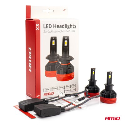 LED Forlygter X3 Serie H3 AMiO-02978