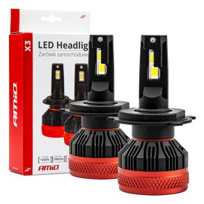 LED Forlygter X3 Serie H4/H19 AMiO-02979