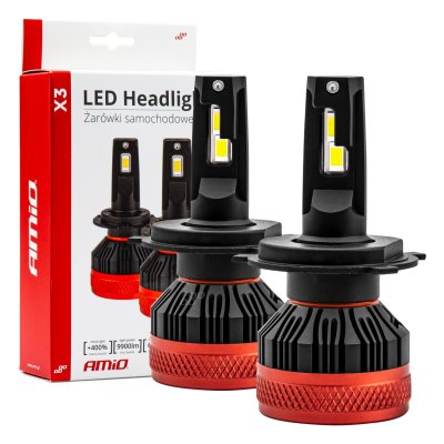 LED Forlygter X3 Serie H4/H19 AMiO-02979