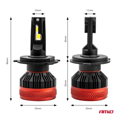 LED Forlygter X3 Serie H4/H19 AMiO-02979
