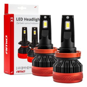 LED Forlygter X3 Serie H8/H9/H11/H16 AMiO-02981
