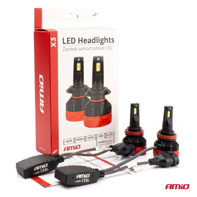 LED Forlygter X3 Serie H8/H9/H11/H16 AMiO-02981