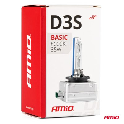 Xenon pære type D3S 35W 8000K AMiO BASIC