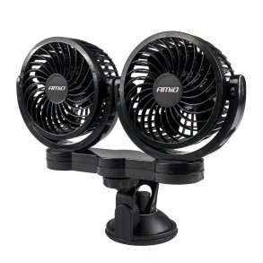 Bilventilator med sugekop 2x4" 24V