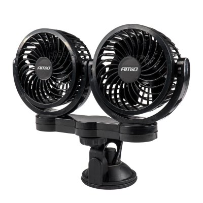 Bilventilator med sugekop 2x4" 24V