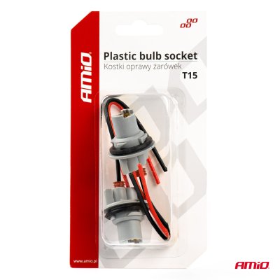 Plastik pære sokkel 2 stk T15