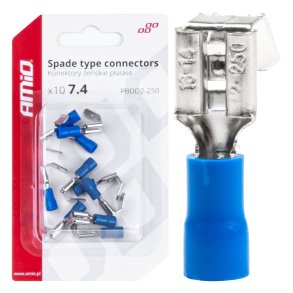 Spade-type stikforbindelser 7.4/6.3mm 1.5-2.5mm2 15A 10 stk