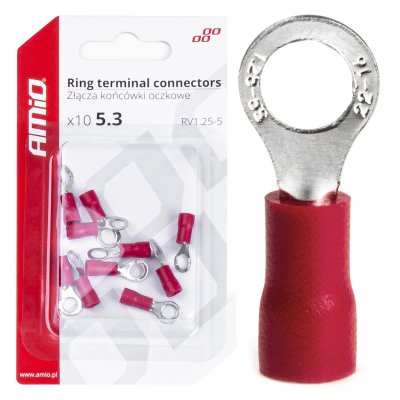 Ring terminalconnector RV 1.25-5 10 stk