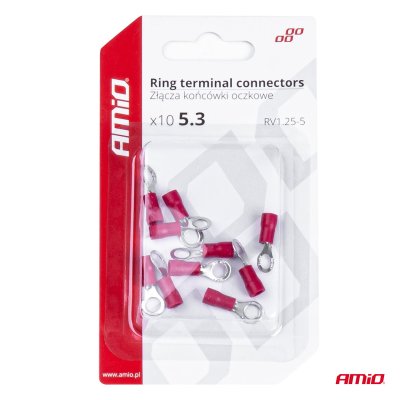 Ring terminalconnector RV 1.25-5 10 stk