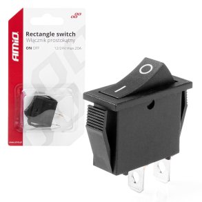 Rektangulær kontakt 12V 20A ON/OFF