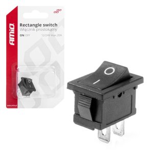 Rektangulær kontakt 12V 20A TIL/FRA