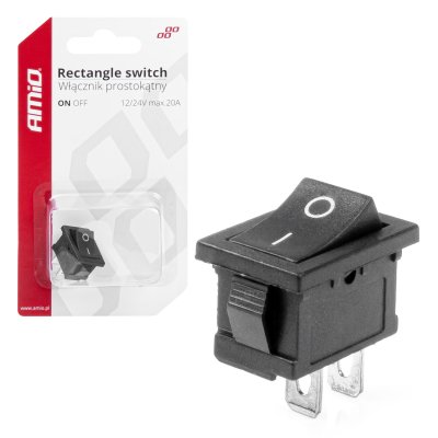 Rektangulær kontakt 12V 20A TIL/FRA