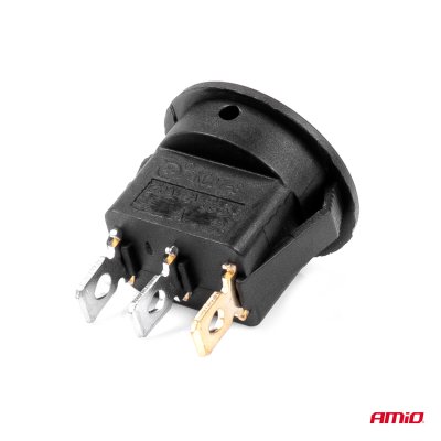 Rund kontakt med rød lys 12/24V max 20A ON/OFF