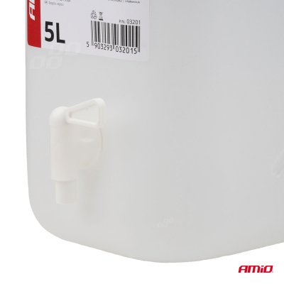 Vandkande med tap 5L plastik AMIO-03201