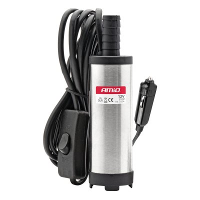 Elektrisk dieselpumpe 12V nedsænkelig diameter 38 mm med lighterstik