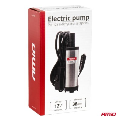 Elektrisk dieselpumpe 12V nedsænkelig diameter 38 mm med lighterstik