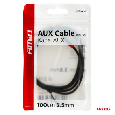 AUX kabel mini jack-jack 3,5mm 100cm