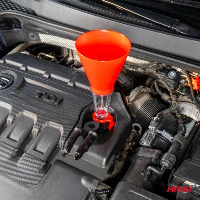 Motorolie tragt med holder 125mm AMIO-03278