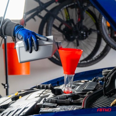 Motorolie tragt med holder 125mm AMIO-03278
