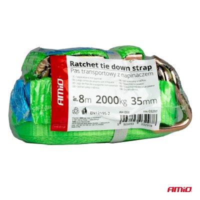 Håndspændebånd 2000kg 38mm 8m