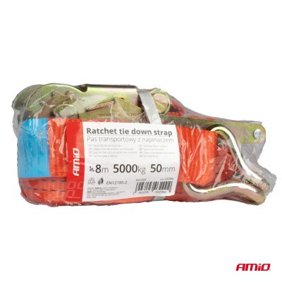 Spændebånd med ratchet 5000kg 50mm 8m