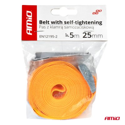Bælte med selvspændende spænde 5m x 25mm
