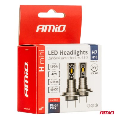 LED Forlygter H-mini Serie H7/H18 AMiO-03332