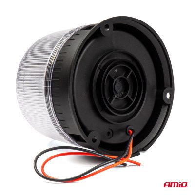 LED advarselslampe W25b 3 skruer R65 R10 24LED 12/24V IP66