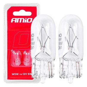 Halogenpærer T10 W5W W2.1x9.5d 12V 2stk blister