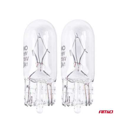 Halogenpærer T10 W5W W2.1x9.5d 12V 2stk blister