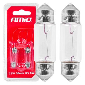 Halogenpærer C5W Festoon SV 8,5-8 36mm 12V 2 stk. blister