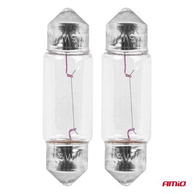 Halogenpærer C5W Festoon SV 8,5-8 36mm 12V 2 stk. blister