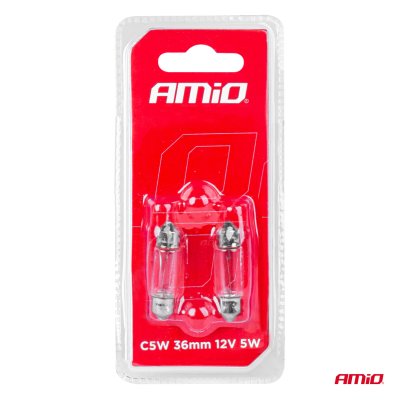Halogenpærer C5W Festoon SV 8,5-8 36mm 12V 2 stk. blister