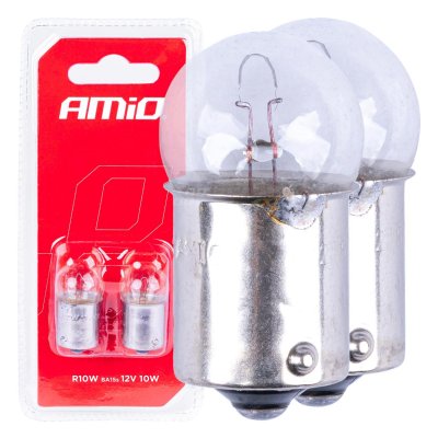 Halogen pærer R10W BA15s 12V 2stk blister