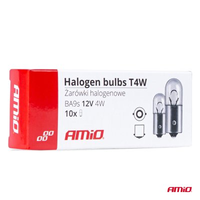 Halogenpærer T4W 12V 4W BA9S 10stk