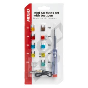 Bilblade MINI sikringer med testpen AMIO-03524