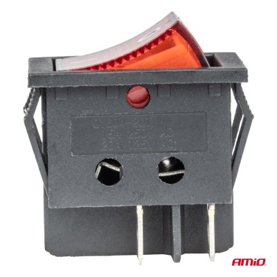 Rektangulær kontakt 12V/230V (med rødt lys) BU02