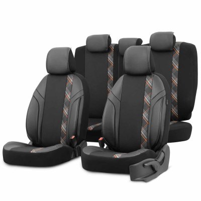Bilsædeovertræk sæt OTOM HORIZON 1805 ORANGE 3-ZIP