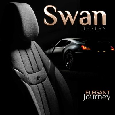 Bil sædeovertræk sæt OTOM SWAN 501 SORT 3-ZIP