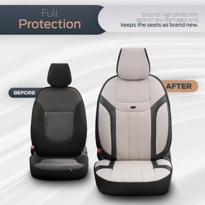 Bil sædeovertræk sæt OTOM SWAN 503 BEIGE 3-zip