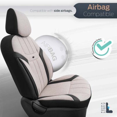 Bil sædeovertræk sæt OTOM SWAN 503 BEIGE 3-zip