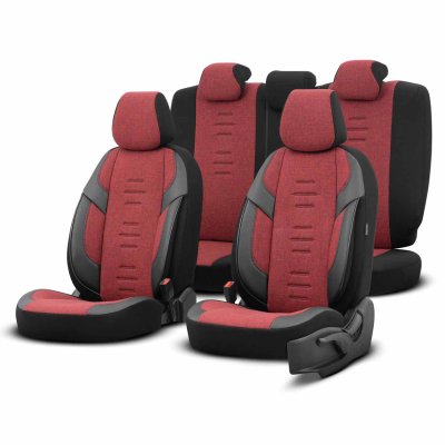 Bil sædeovertræk sæt OTOM THRONE 103 RØD 3-ZIP