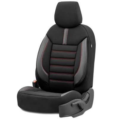 Sædeovertræk sæt OTOM LIMITED 101 SORT/RØD 3-ZIP