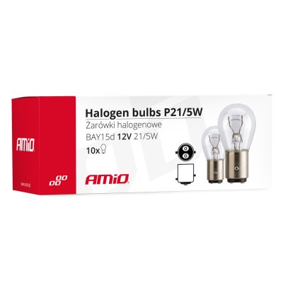 Halogenpærer P21/5W BAY15D 12V 21W/5W 10stk