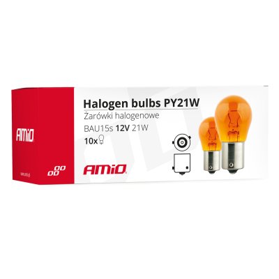 Halogen pærer PY21W BAU15s 12V 21W AMBER