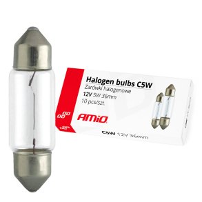 Halogenpærer C5W Festoon 36mm 12V 10stk